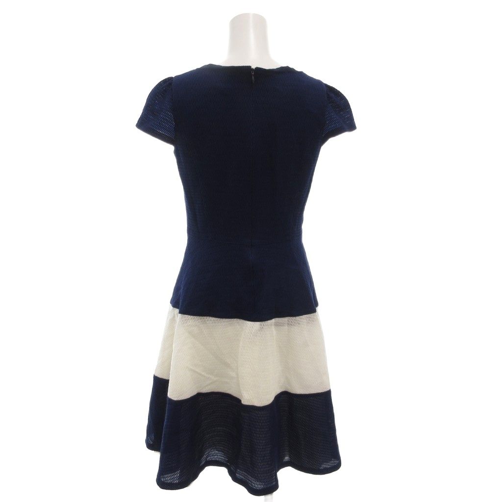 エムズグレイシー M'S GRACY ワンピース ひざ丈 半袖 ボーダー フレア