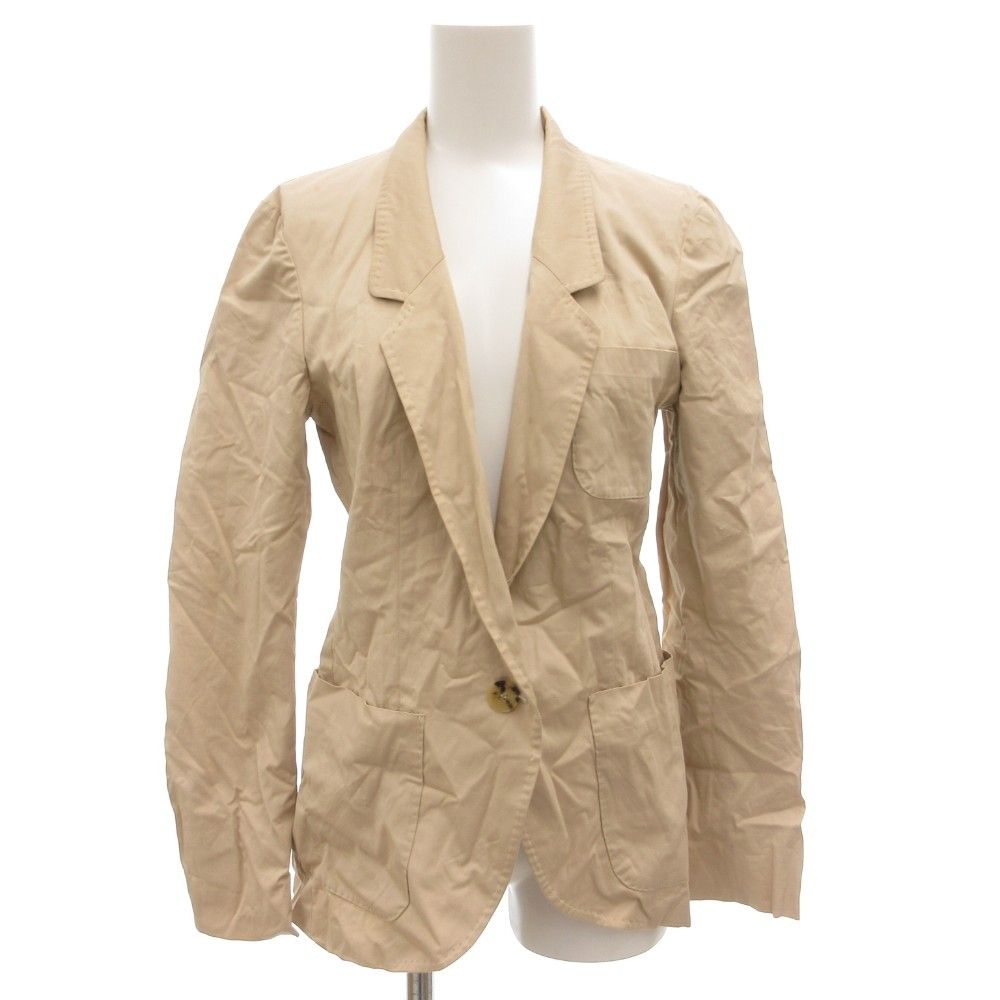 マックスマーラ MAX MARA 白タグ テーラードジャケット 1 B 背抜き ストレッチ 40 ベージュ |GV GY 06