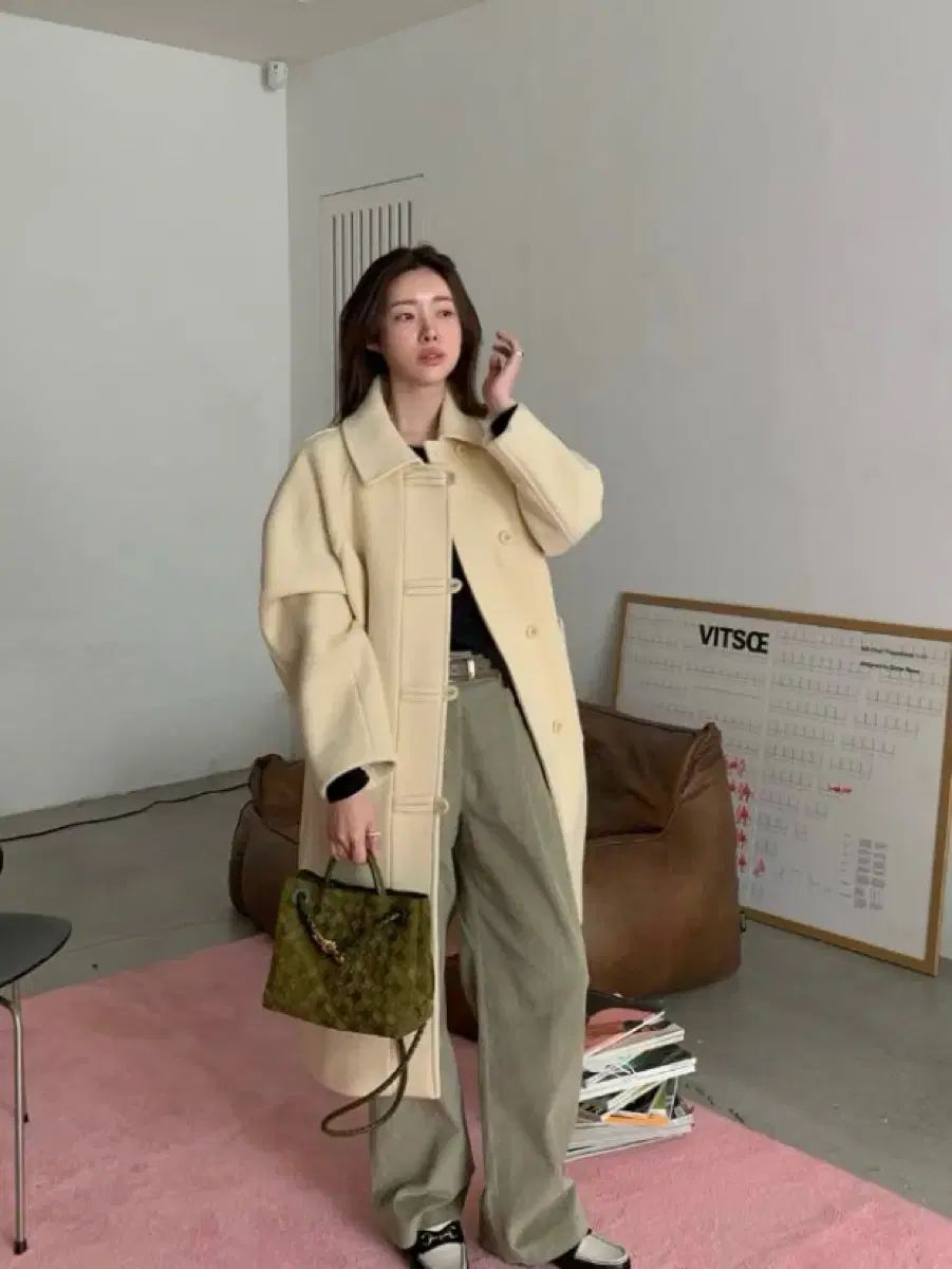 カバーナット ウィメンズ バター色 ロングコート ジョンウォン JUNGWON コート