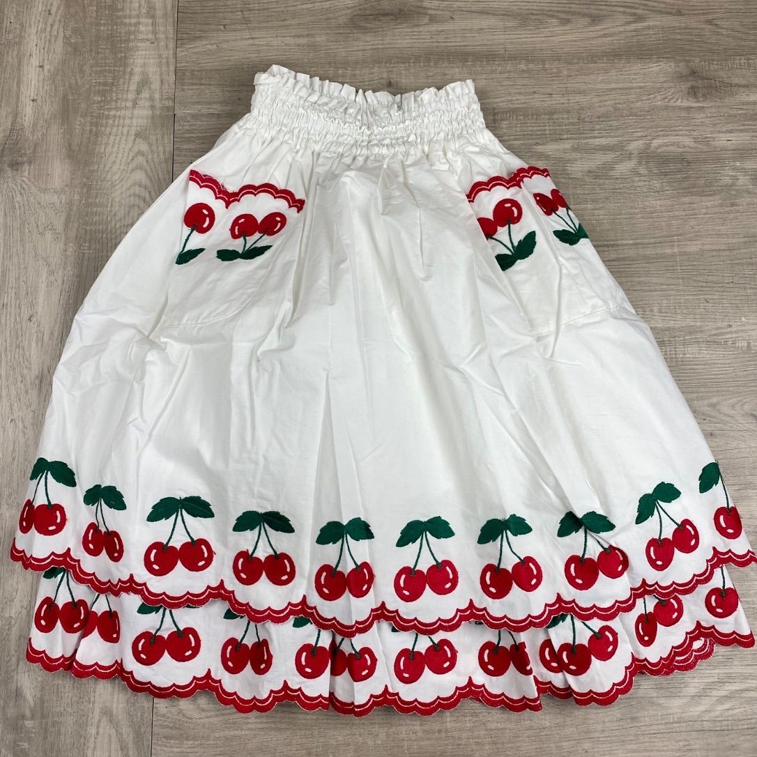 Jane Marple ジェーンマープル さくらんぼ柄スカート 裏地付き Mサイズ