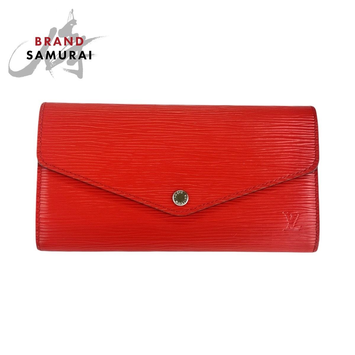 美品 LOUIS VUITTON ルイヴィトン エピ ポルトフォイユ サラ レッド
