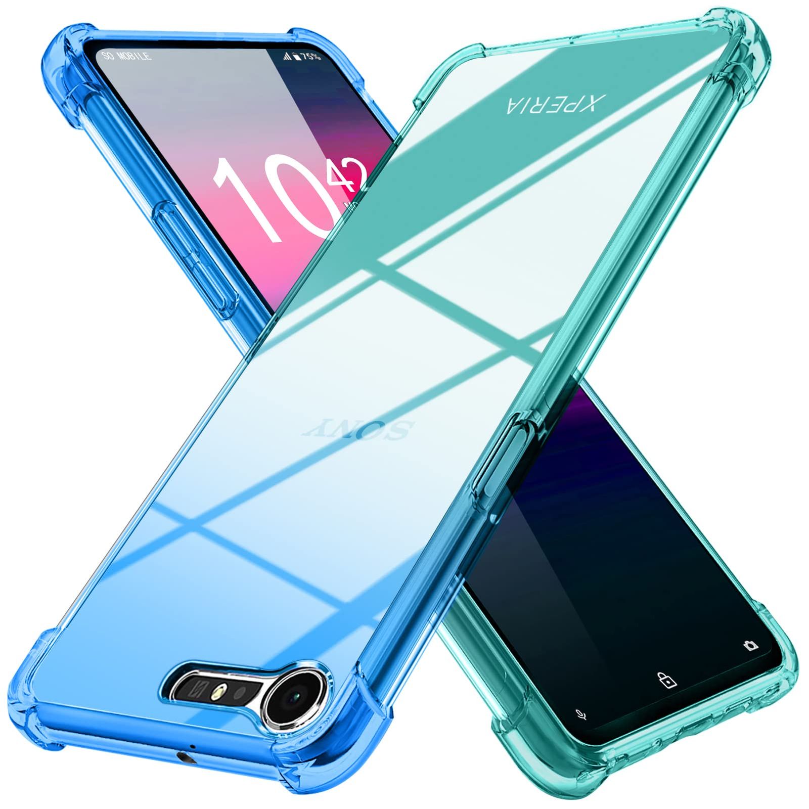 スマートフォン本体 グラデーションカラー YDIHIHO 対応 Xperia XZ premium 用のケース クリア 薄型