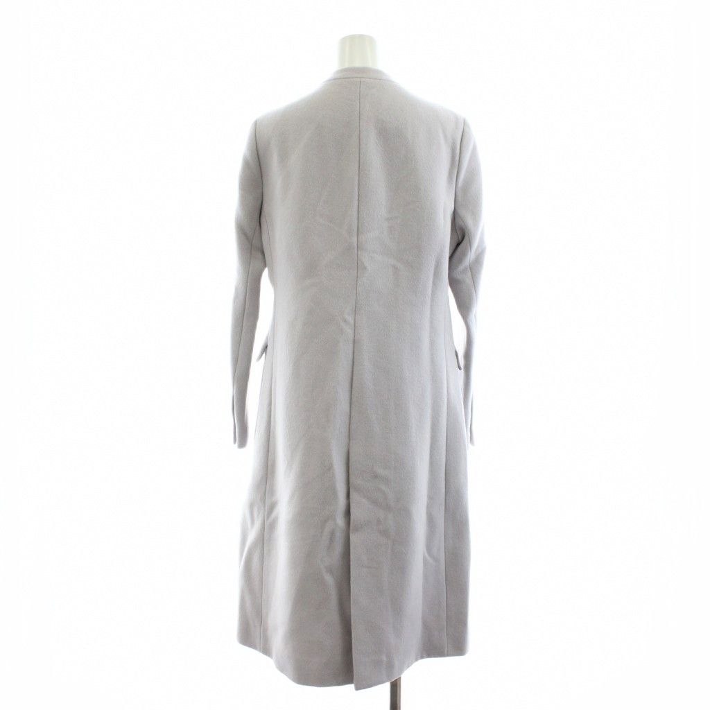 【中古】アナイ ANAYI ライトビーバーVカラーコート ノーカラー ロング ウール 36 ラベンダー 101927-17-130 アナイ ANAYI ライトビーバーVカラーコート ノーカラー ロング ウール