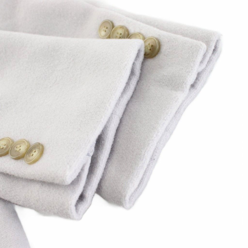 アナイ ANAYI ライトビーバーVカラーコート ノーカラー ロング ウール