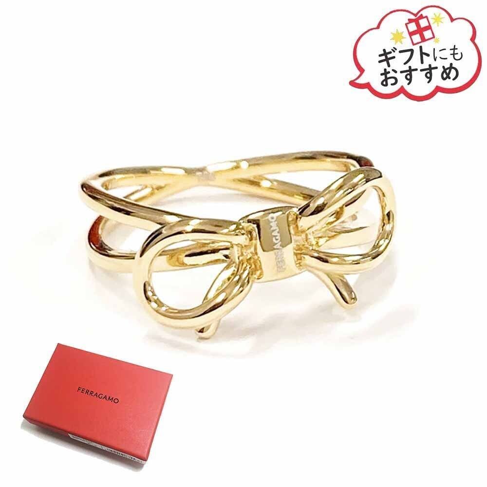 新品 FERRAGAMO フェラガモ 76 0952 リボン リング 指輪 レディース