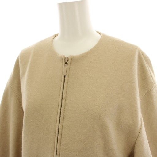 セオリーリュクス　ウールノーカラージャケット　カラーレス　ベージュ　ELLA COAT ISSUE | Theory luxe（セオリーリュクス）公式通販サイト