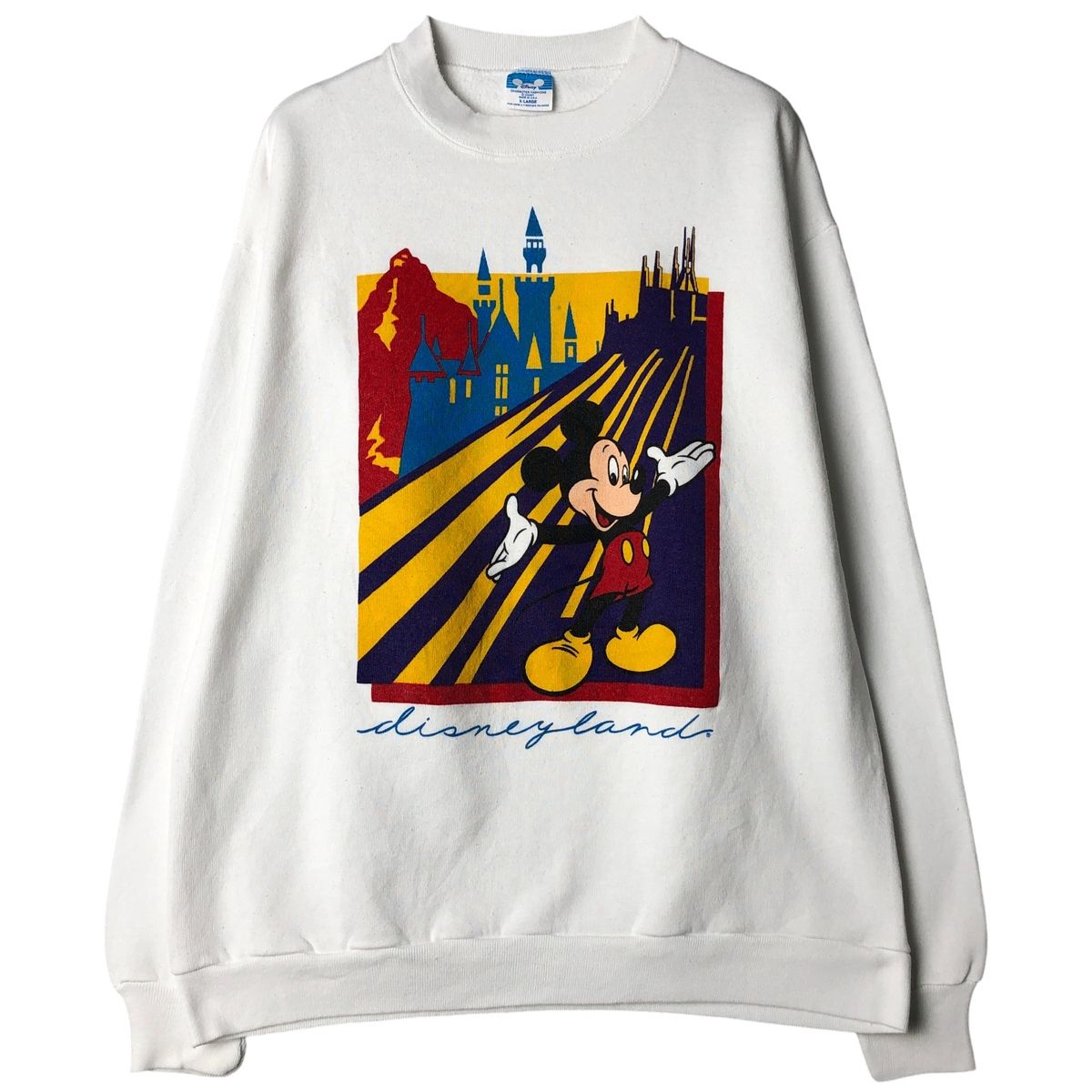 古着 80年代 DISNEY MICKEY MOUSE ミッキーマウス キャラクタースウェットシャツ トレーナー |eaa 607126
