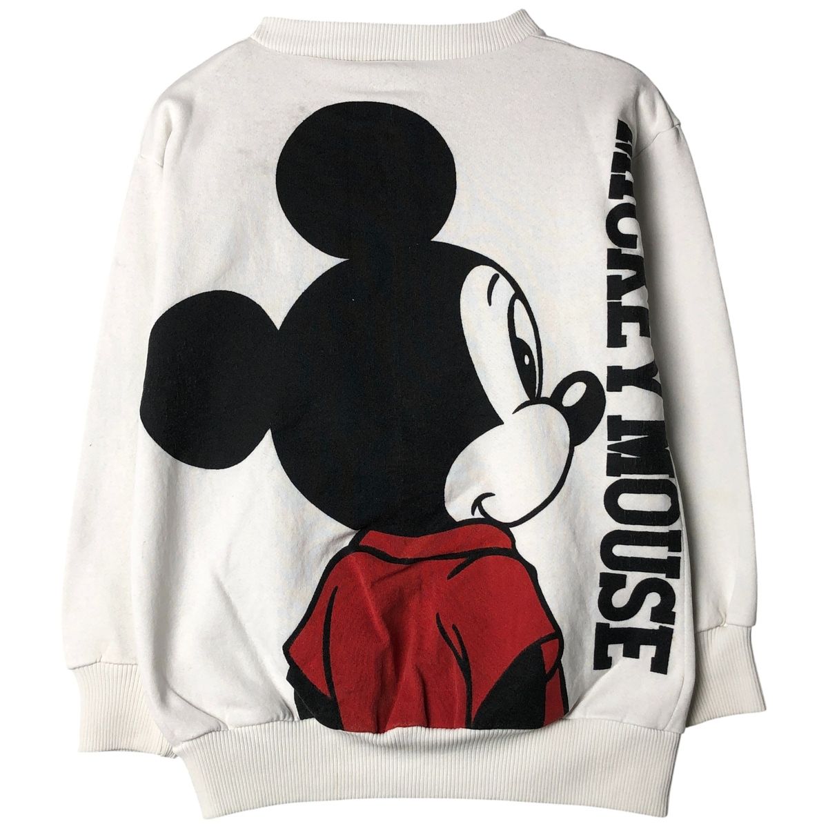 古着 80年代 ディズニー DISNEY MICKEY MOUSE ミッキーマウス 大判プリント キャラクタースウェットシャツ トレーナー |eaa 607128