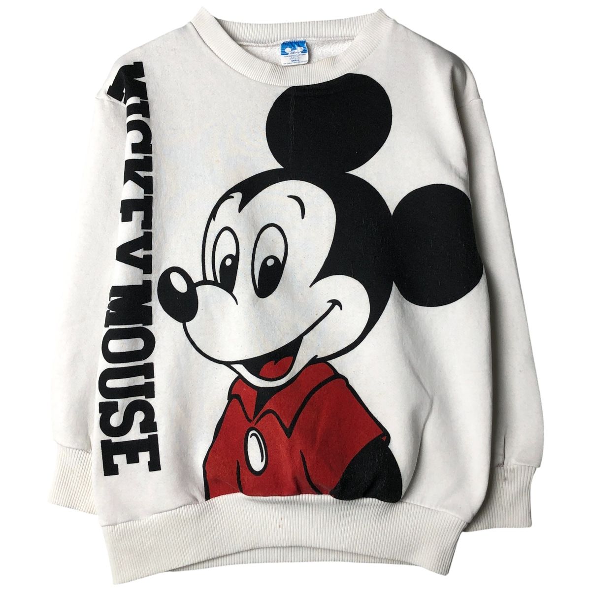 古着 80年代 ディズニー DISNEY MICKEY MOUSE ミッキーマウス 大判プリント キャラクタースウェットシャツ トレーナー |eaa 607128