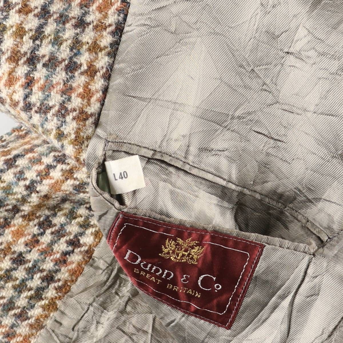 古着 ~90年代 Dunn and Co Harris Tweed ハリスツイード チェック柄