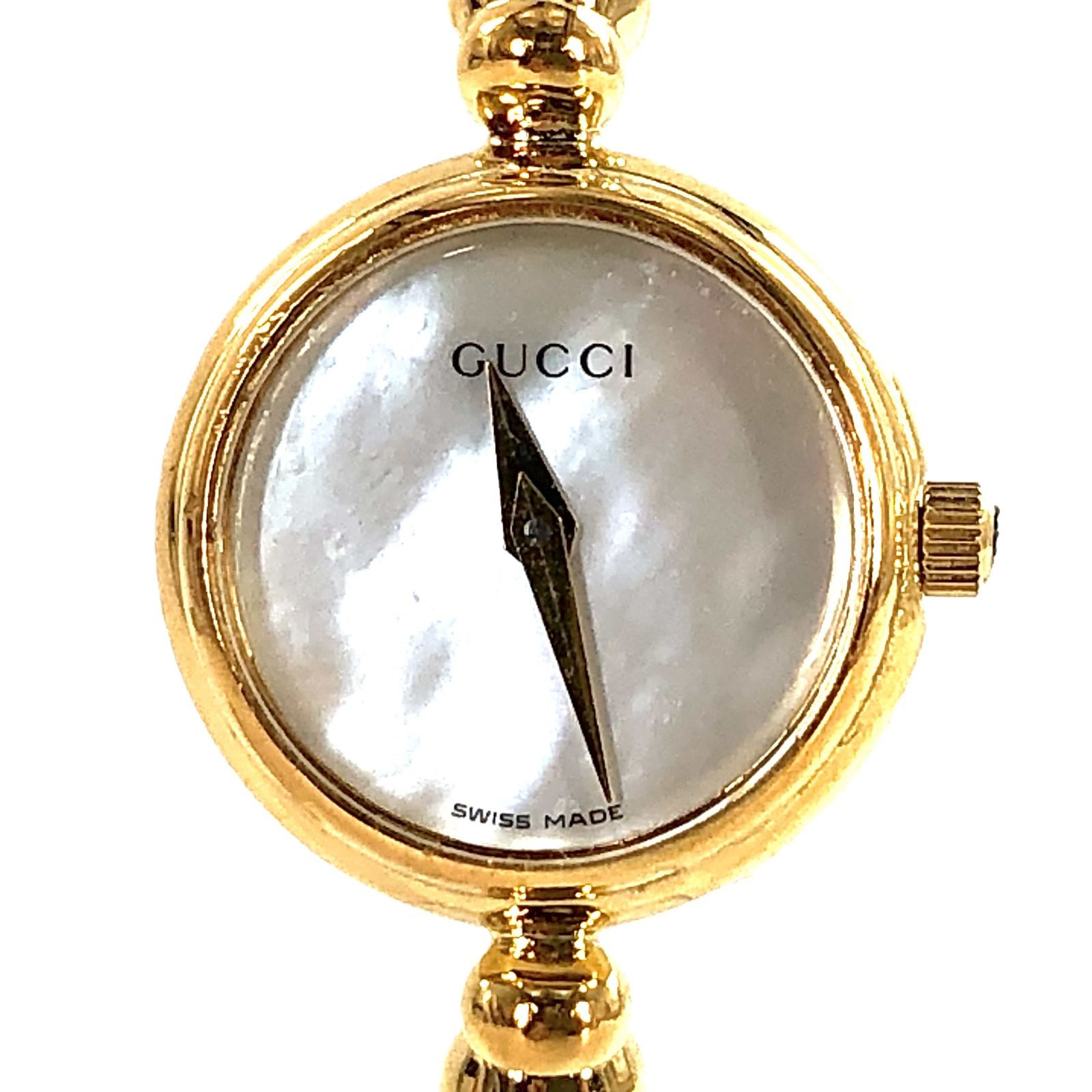 GUCCI グッチ 2700.2.L バングルウォッチ SS/QZ ホワイトシェル文字盤
