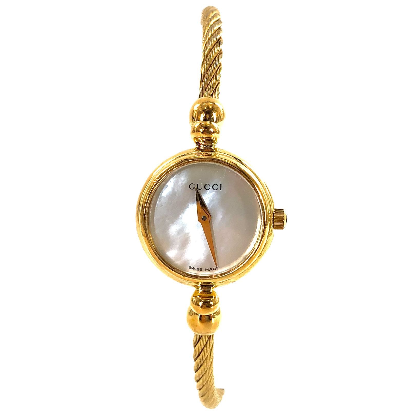 GUCCI グッチ 2700.2.L バングルウォッチ SS/QZ ホワイトシェル文字盤