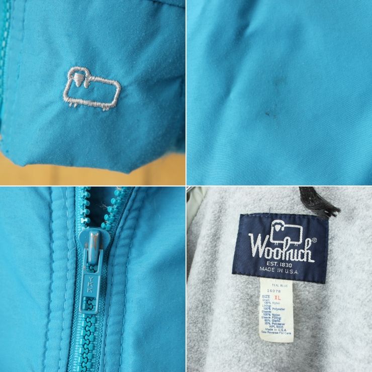 80s 90s USA製 Woolrich ウールリッチ フリースライナー ナイロン