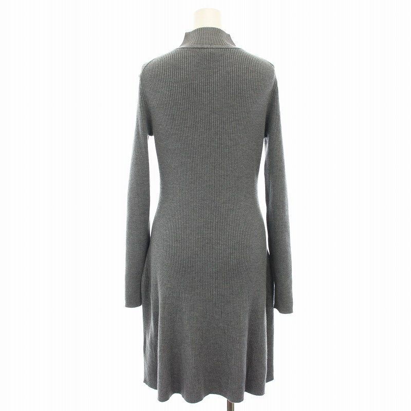 【中古】セオリー 23AW EMPIRE WOOL MOCK NK DR ニットワンピース ひざ丈 長袖 S グレー 01-3405711 レディース セオリー Theory 23AW エンパイアウールモックネックドレス EMPIRE