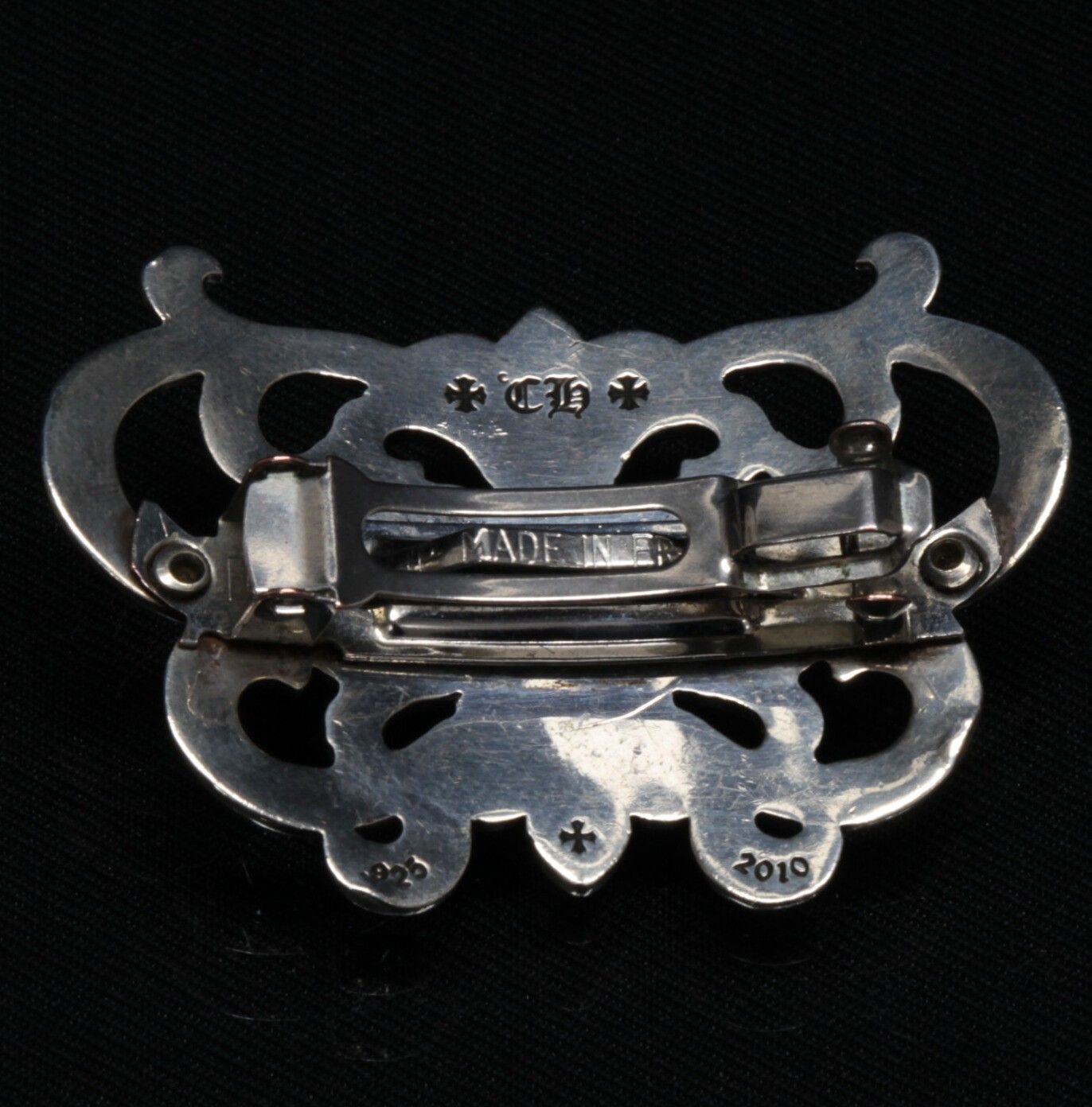 CHROME HEARTS クロムハーツ バタフライ バレッタ ヘアアクセ シルバー SV 925 101582