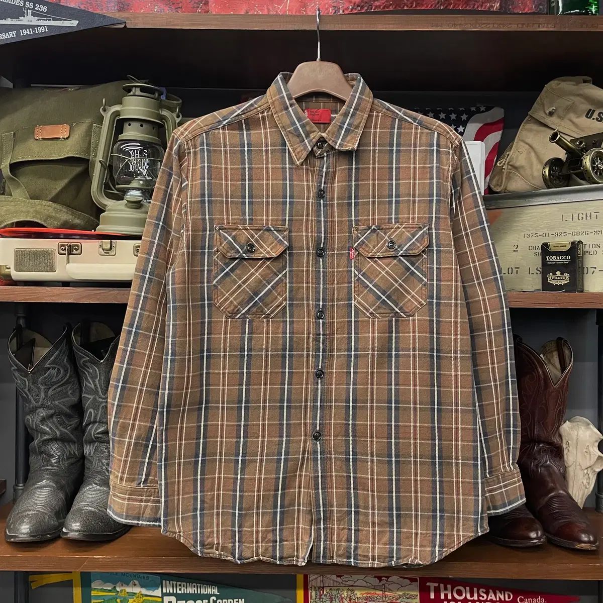 00 s リーバイス レッドタブ ヴィンテージ マルチ CHECK シャツ N 402