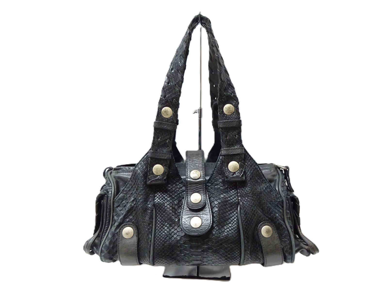 Chloe クロエ silverado シルベラード ブラック シルバー パイソン