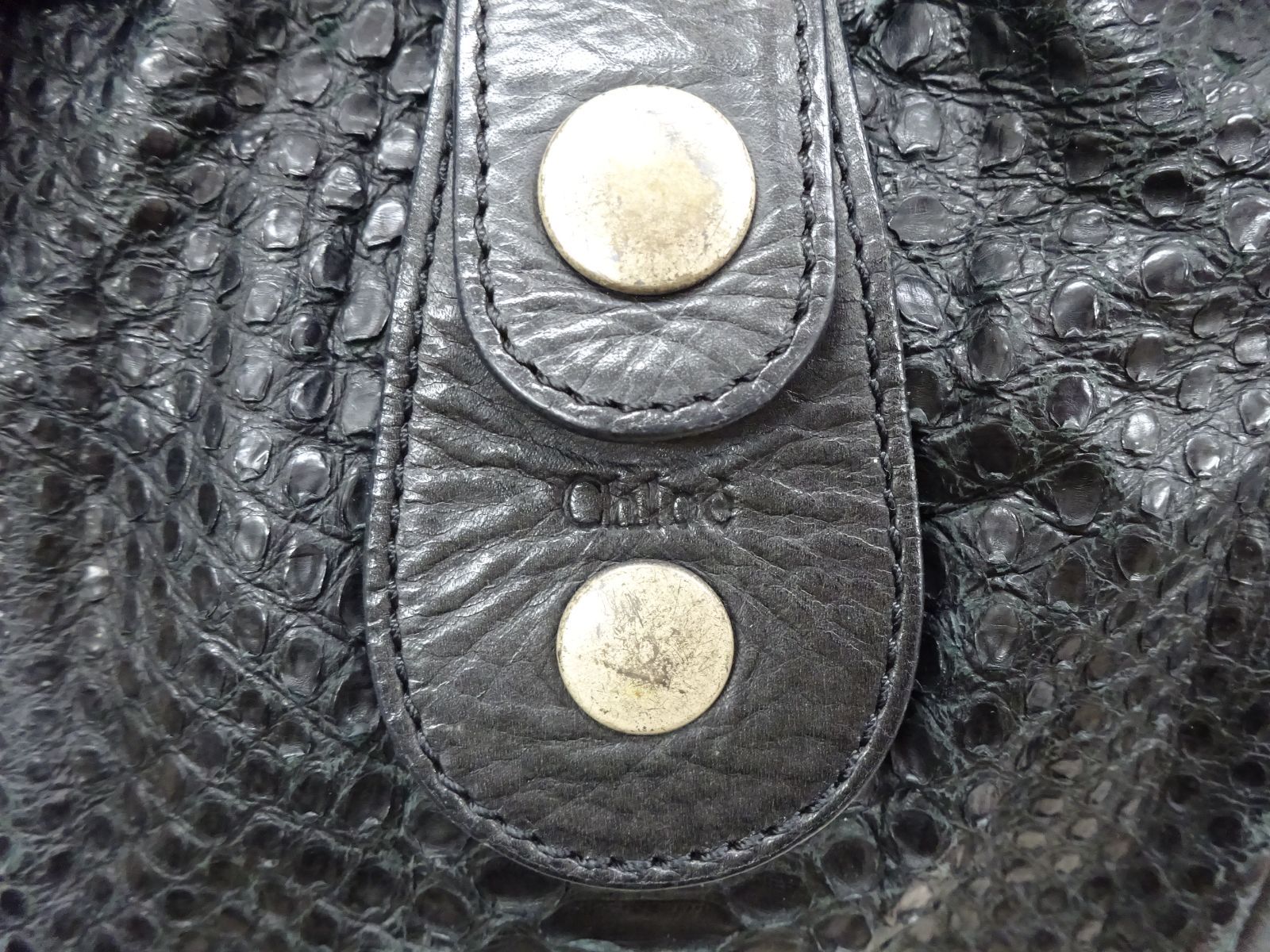 Chloe クロエ silverado シルベラード ブラック シルバー パイソン