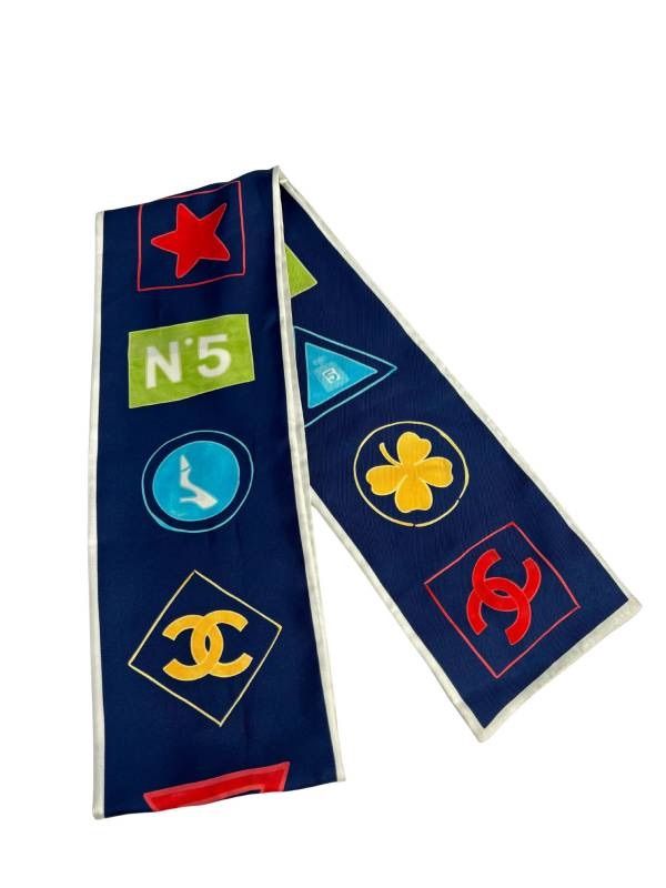 CHANEL シャネル ココマーク NO.5 スカーフ B 08682