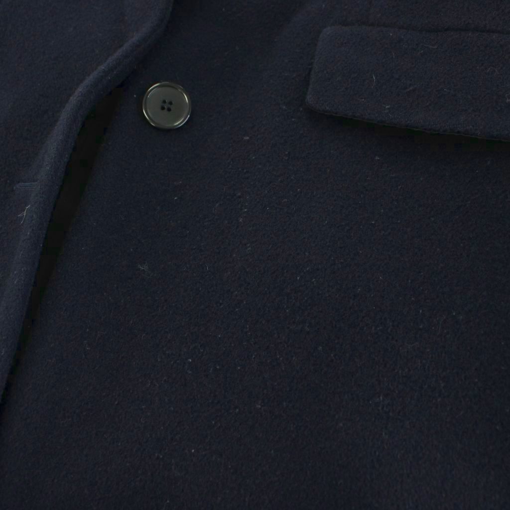 アナイ ANAYI ライトビーバーVカラーコート ノーカラー ロング ウール