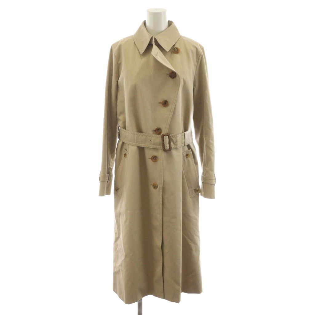 Aquascutum ベージュ ロングトレンチコート アクアスキュータム AQUASCUTUM トレンチコート ロング丈 コットン