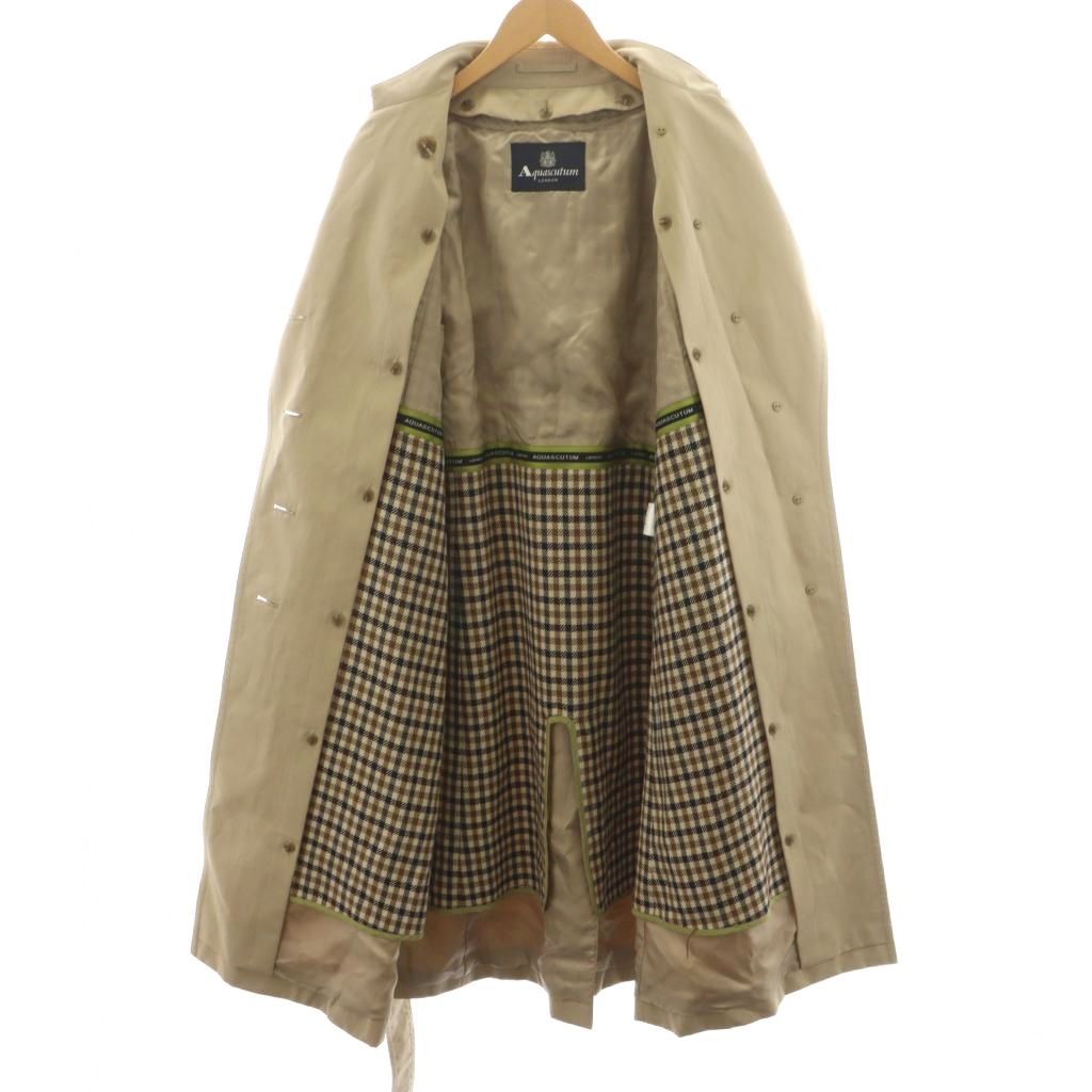 アクアスキュータム AQUASCUTUM トレンチコート ロング丈 コットン