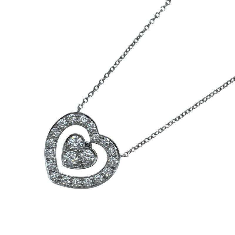 ティファニー TIFFANY＆CO ダブルハートネックレス プラチナ Pt 950 ジュエリー