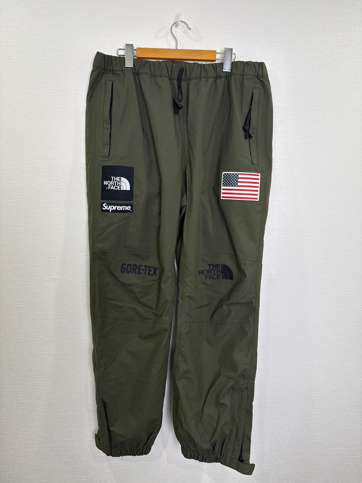 R 00106 supreme｜シュプリーム｜ナイロンパンツ｜GORE-TEX｜ノースコラボ｜カーキ Khaki 緑｜L｜メンズ｜90 S｜Y 2 K｜古着｜アメカジ｜ヴィンテージ｜一点物｜ トレンド｜フォロー割