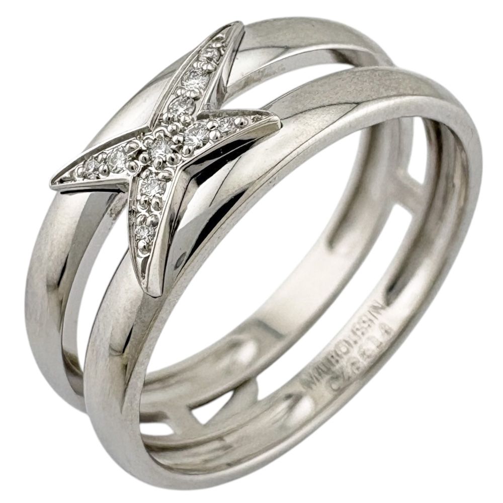 モーブッサン エトワール モン ディヴィン リング 指輪 13号 18金 K 18ホワイトゴールド ダイヤモンド レディース MAUBOUSSIN