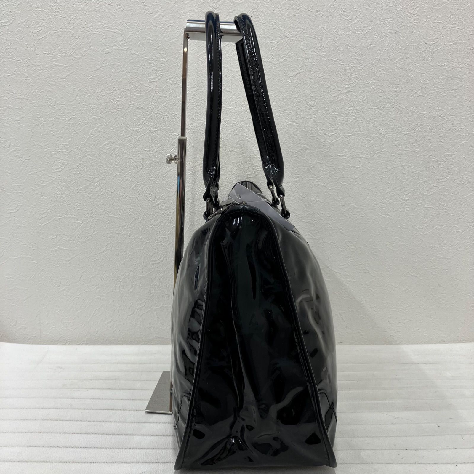 8334 LONGCHAMP ロンシャン トートバッグ ハンドバッグ エナメル