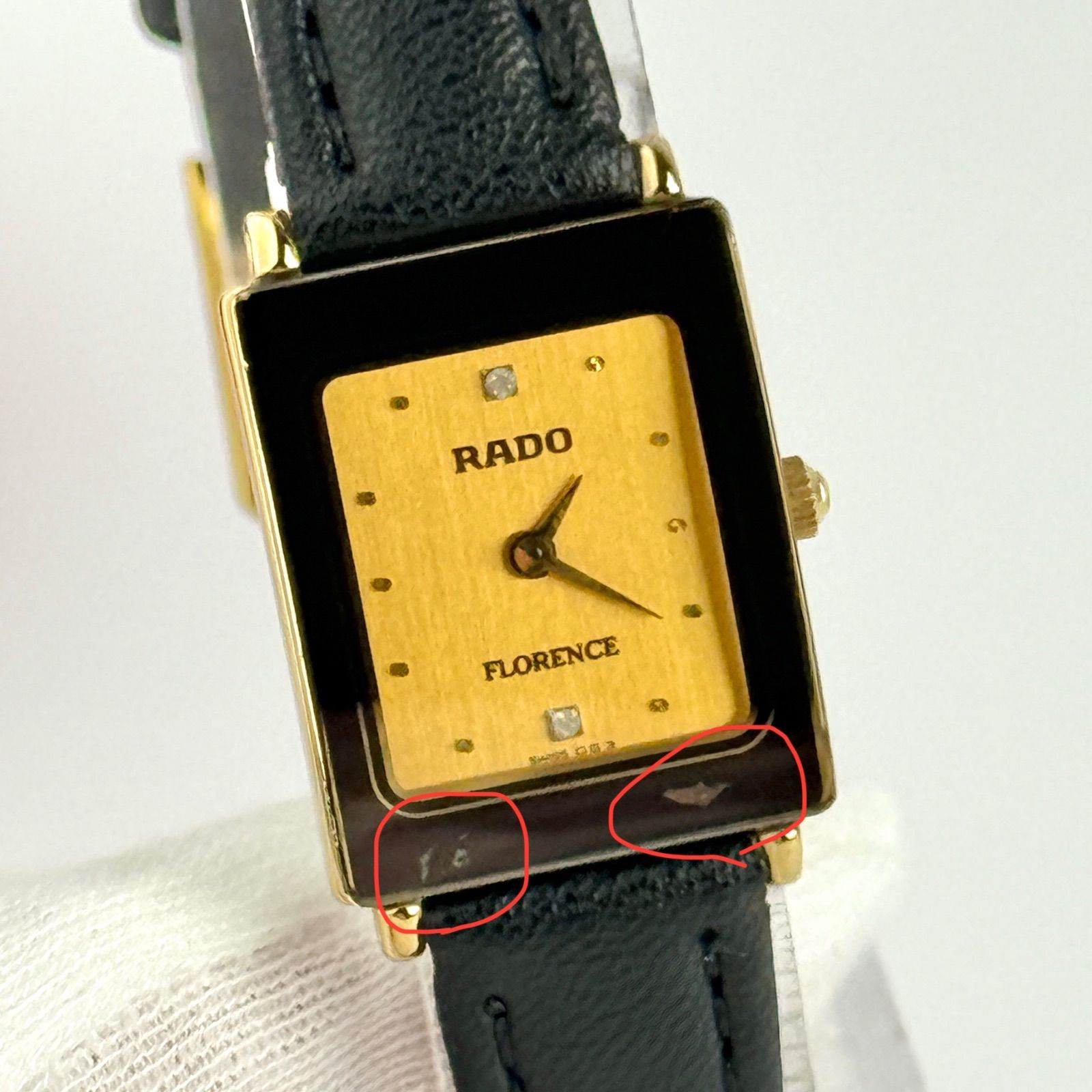 ラドー フローレンス 2Pダイヤ 新品ベルト 新品電池 レディース 腕時計