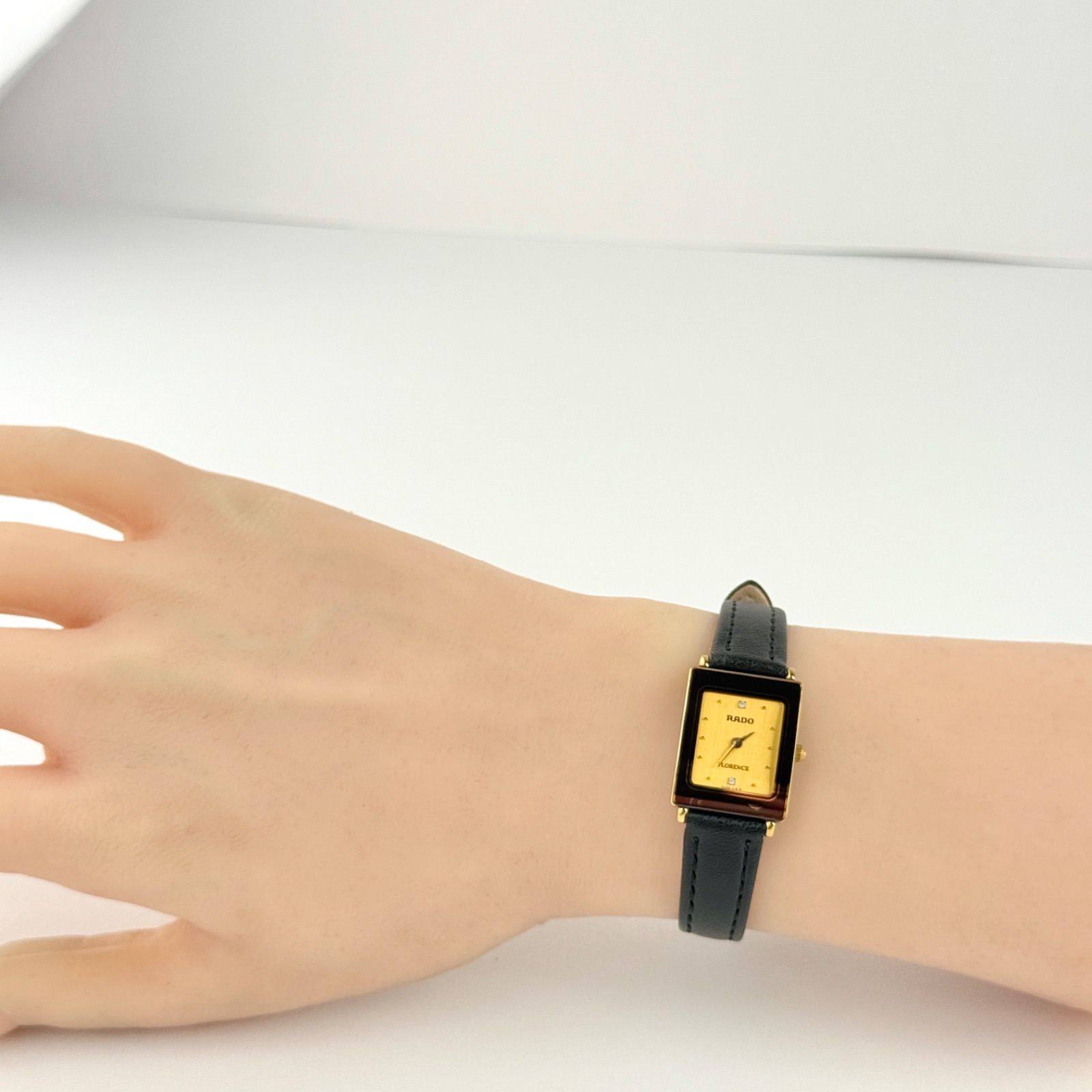 ラドー フローレンス 2Pダイヤ 新品ベルト 新品電池 レディース 腕時計