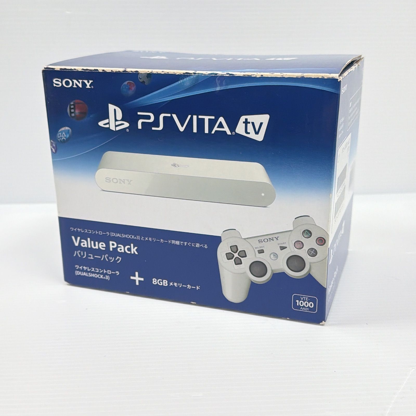 ♥ SONY PSVITA TV バリューパック VTE-1000 8 GBメモリーカード付き 3付属 PlayStation ソニー プレイステーション デュアルショック3 psvitatv