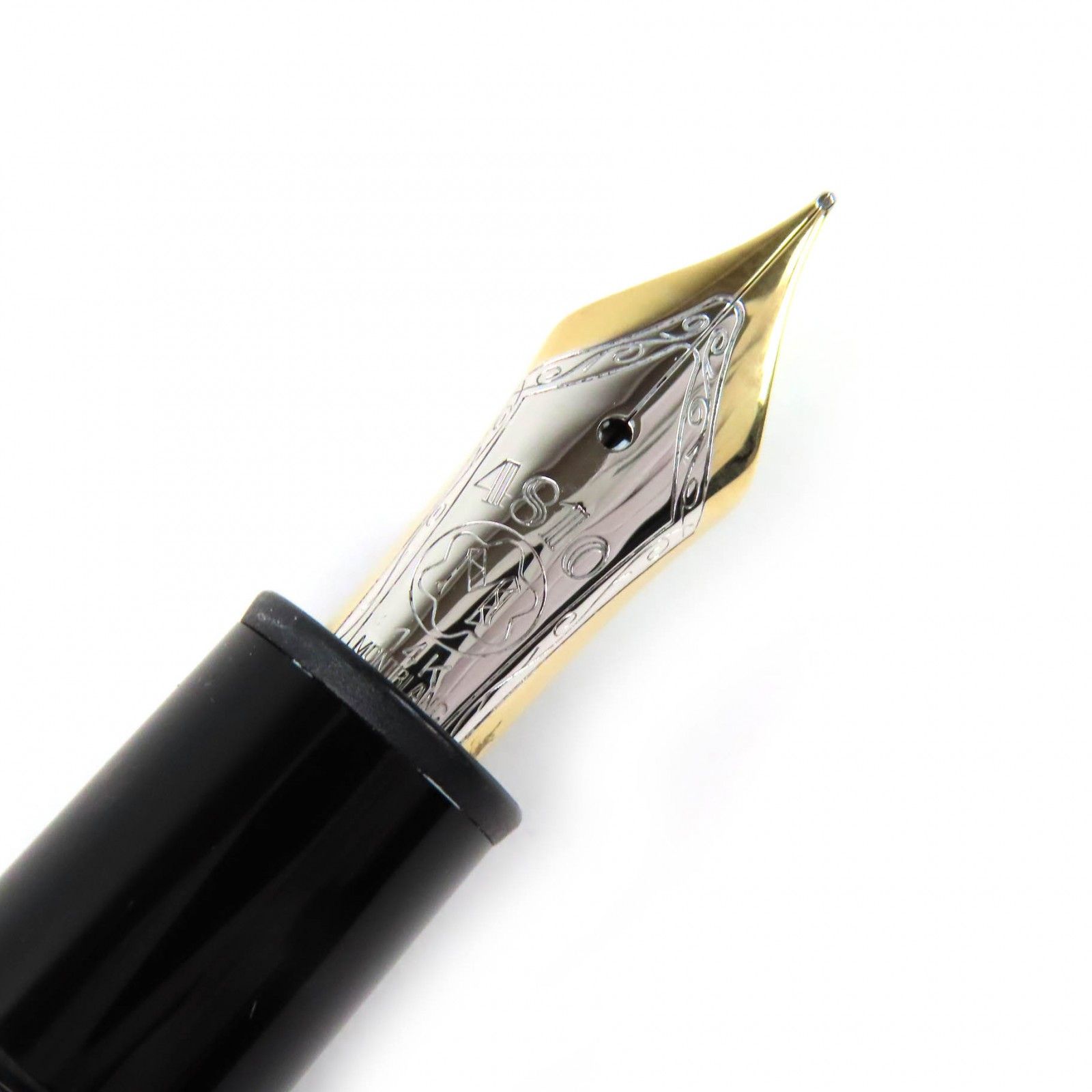  △ モンブラン マイスターシュテュック 146 ペン先14 K EFニブ ホワイトスター 万年筆 ブラック ゴールド ドイツ製 メンズ 万年筆 万年筆 インク