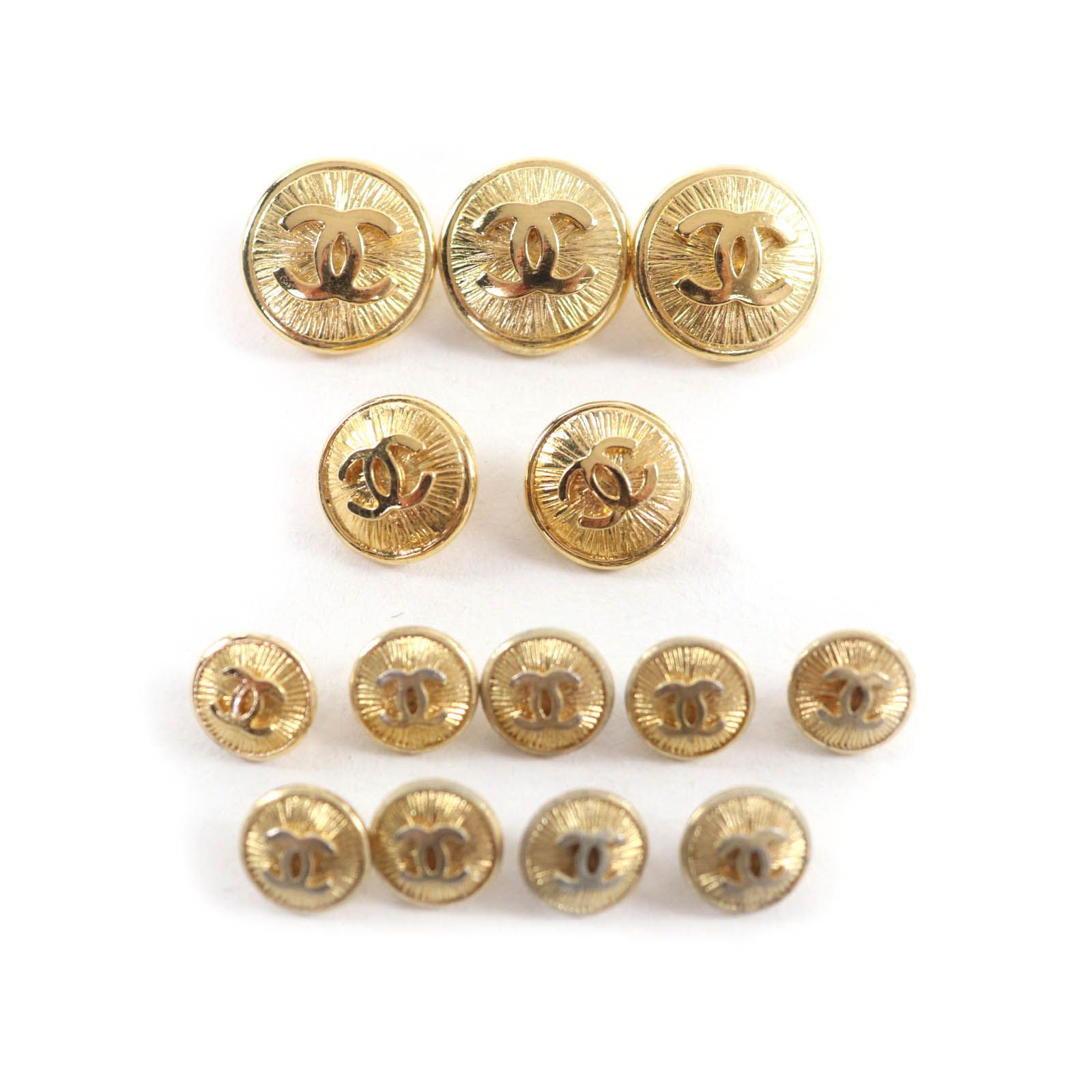 CHANEL シャネル ココマーク 金ボタン メタルボタン 大 ＋中 ＋小 セット ゴールド レディース