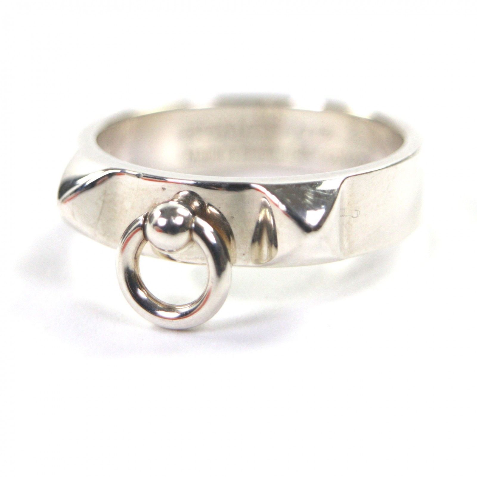 HERMES エルメス コリエドシアン AG 925 リング 指輪 シルバー 56 日本サイズ15号相当 ケース付き フランス製 重量4.97 g メンズ