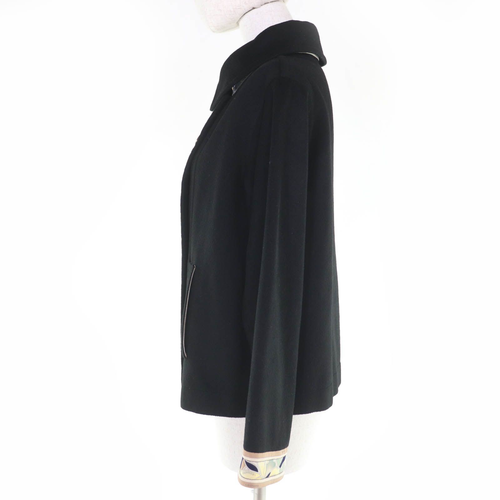 極美品☆LEONARD レオナール カシミヤ100％ シルク使い ロゴボタン