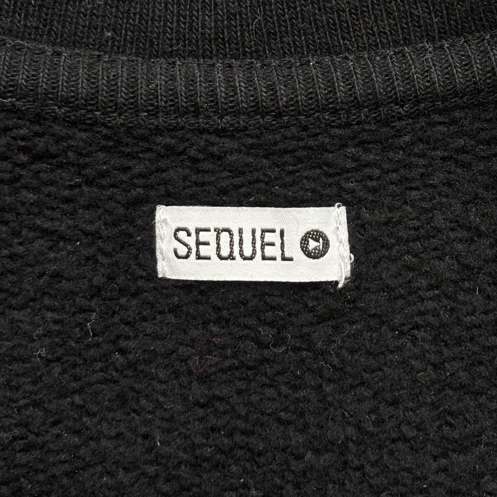 SEQUEL CREW NECK SWEAT SHIRT BLACK XL シークエル クルーネック