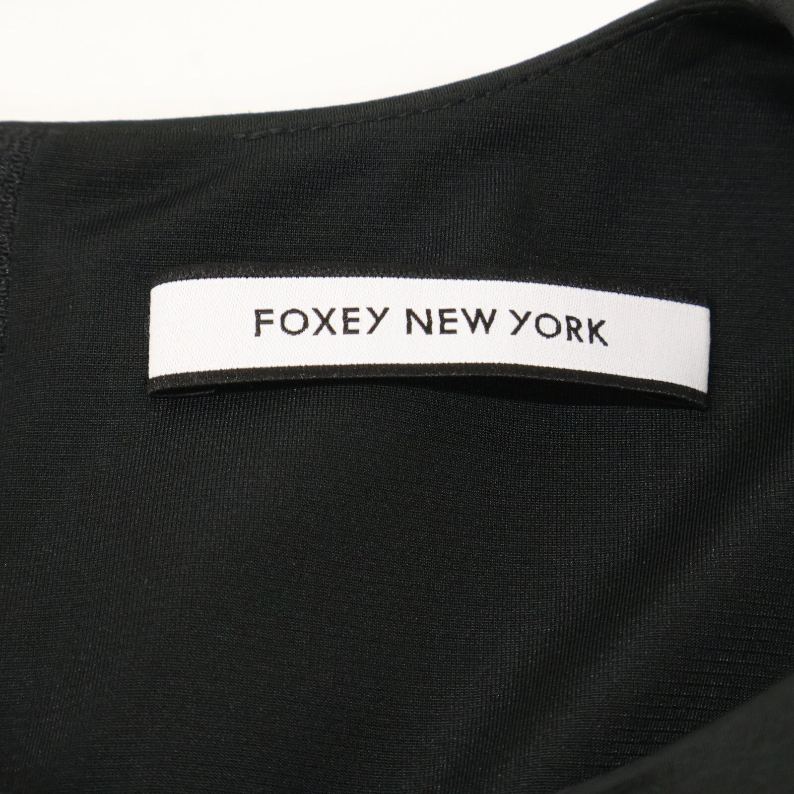 FOXEY NEW YORK フォクシーニューヨーク 42365 ﾌﾞﾗｯｸ ﾍﾟﾀﾙﾌﾚｱﾄﾞﾚｽ