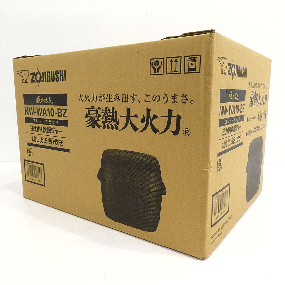 象印 め炊き 圧力IH炊飯ジャー 5.5合炊き NW-WA 10-BZ スレートブラック I 420-4176