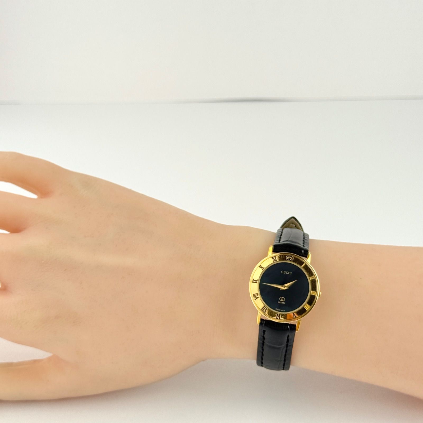 グッチ ゴールド ベルト 電池 レディース 腕時計 694