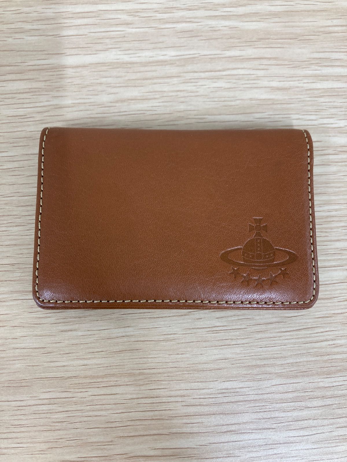 ÷3 ヴィヴィアン vivienne westwood ORB STARS オーブスターズ カードケース 名刺入れ ブラウン 茶色 ファッション 0.5