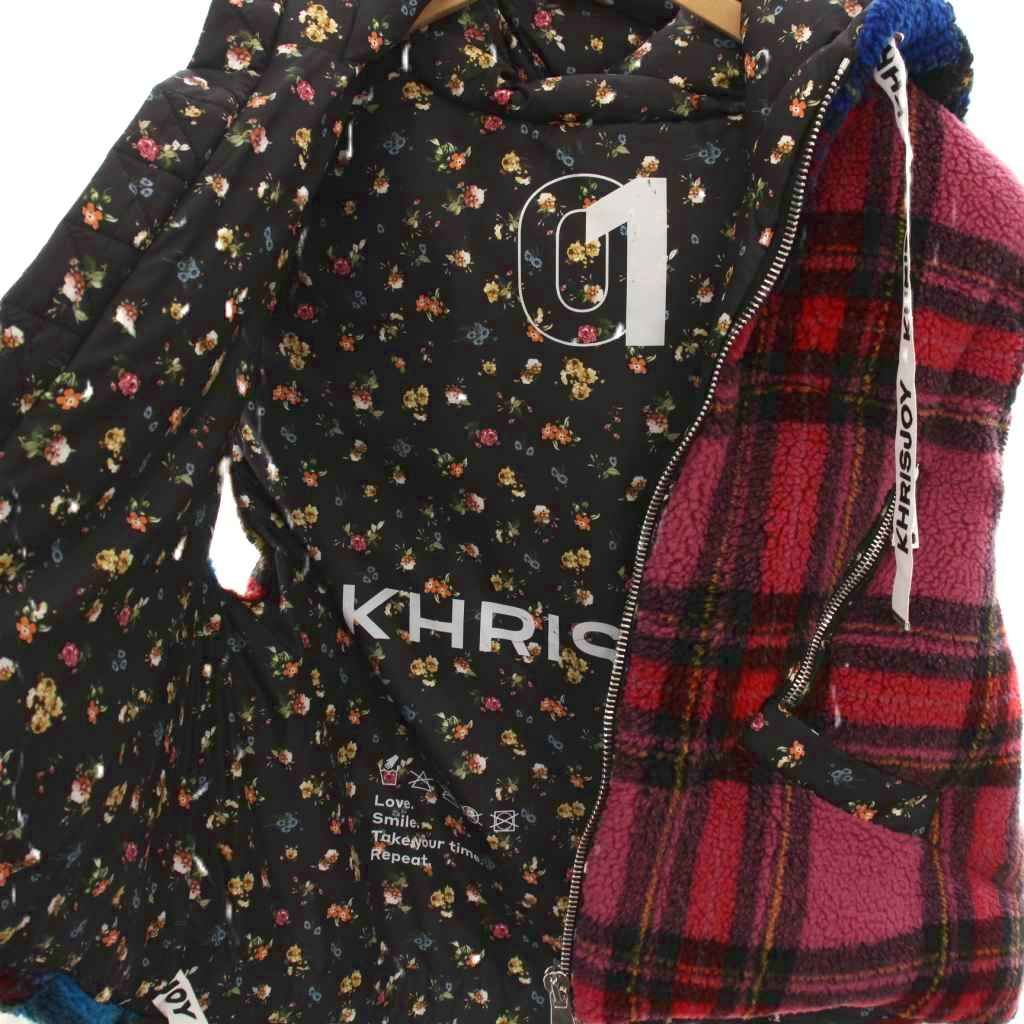 KHRISJOY クリスジョイ　チェック柄 フリースダウンベスト 新品未使用 クリスジョイ KHRISJOY フリース ダウンベスト タータンチェック 裏地