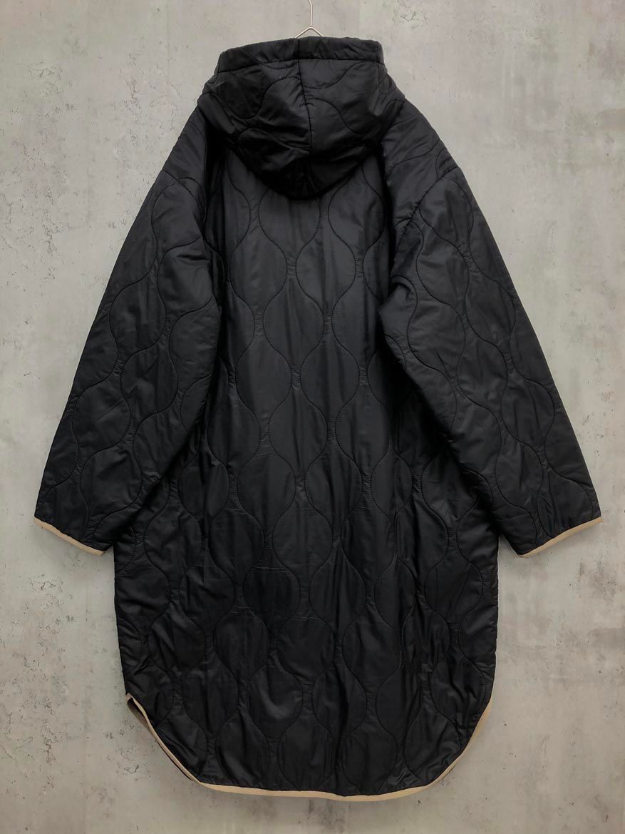 ロート モン 3104-18726 フーデッド中綿キルティング コート size 38|黒 ◎レディース その他 ジャケット アウター レディース