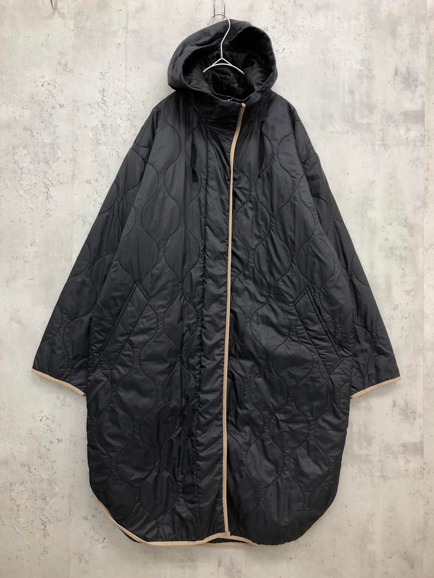 ロート モン 3104-18726 フーデッド中綿キルティング コート size 38|黒 ◎レディース