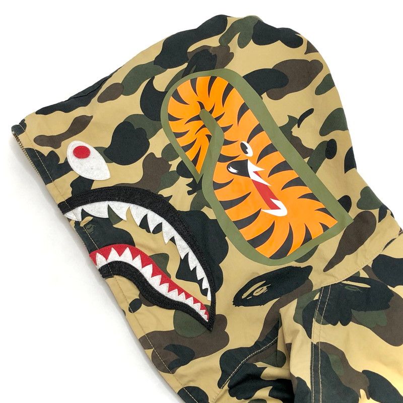 A BATHING APE アベイシングエイプ 001SHH801001M ロゴ刺繍 ウール 