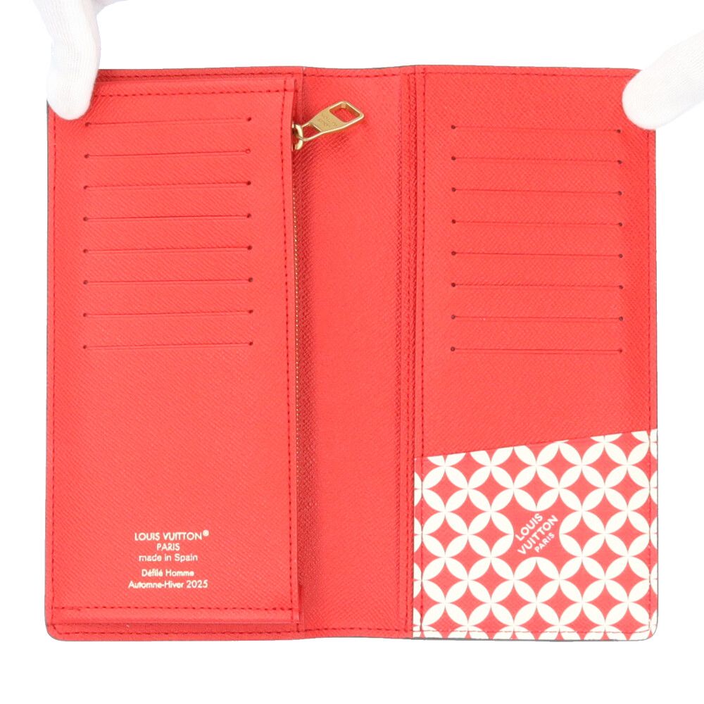 ルイヴィトン ファレル・ウイリアムス/NIGOコラボ ポルトフォイユ・ブラザ ダミエ 長財布 N40780 ユニセックス LOUIS VUITTON  中古 LOUIS VUITTON - ルイヴィトン ファレル・ウイリアムス/NIGOコラボ