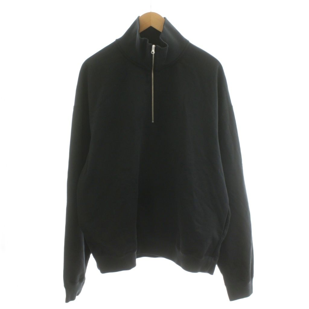 カネマサフィル PHIL. 36 G Super Fine Gauge Half Zip Pullover トレーナー スウェット ハーフジップ L 黒 ブラック SK 24 S-009 |AN 44
