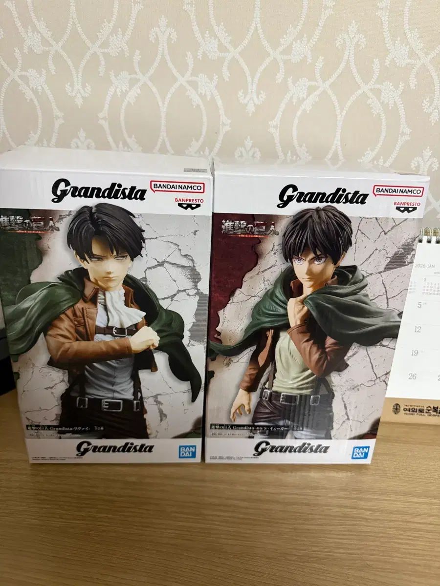 バンプレスト 進撃の巨人 Grandista リヴァイ エレン フィギュア