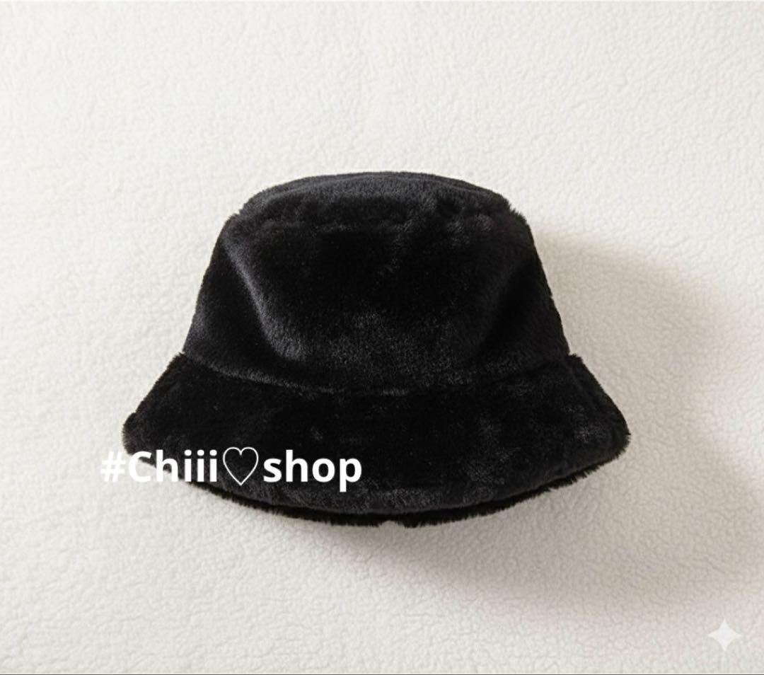 赤字値下げ D-87 バケハ［ブラック］ファーバケットハット ファー帽子